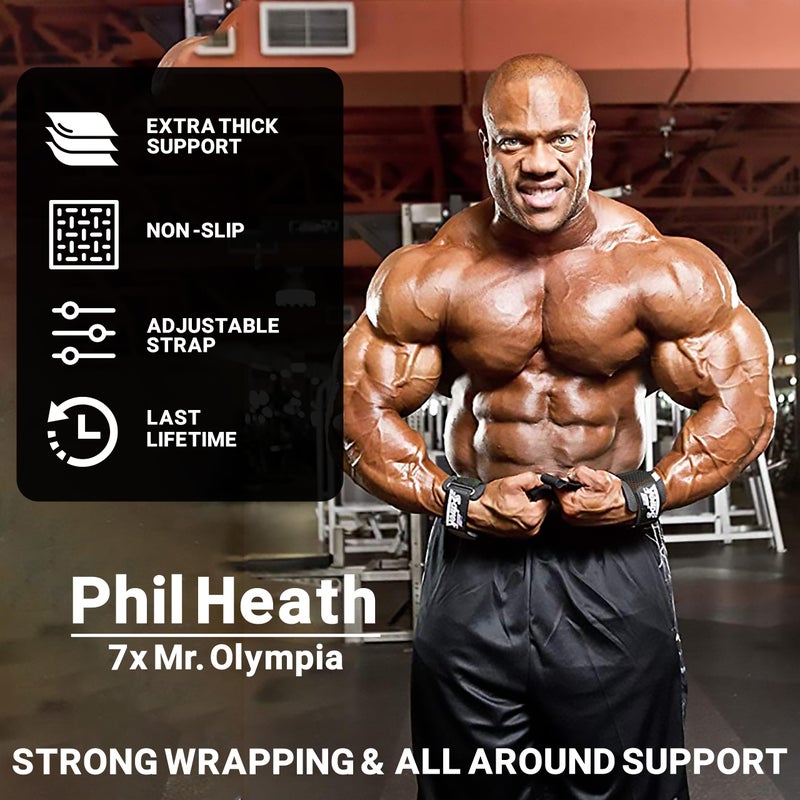 Schiek Sports Model 1000-DLS Deluxe Dowel Straps For Weight Lifting - Image 2